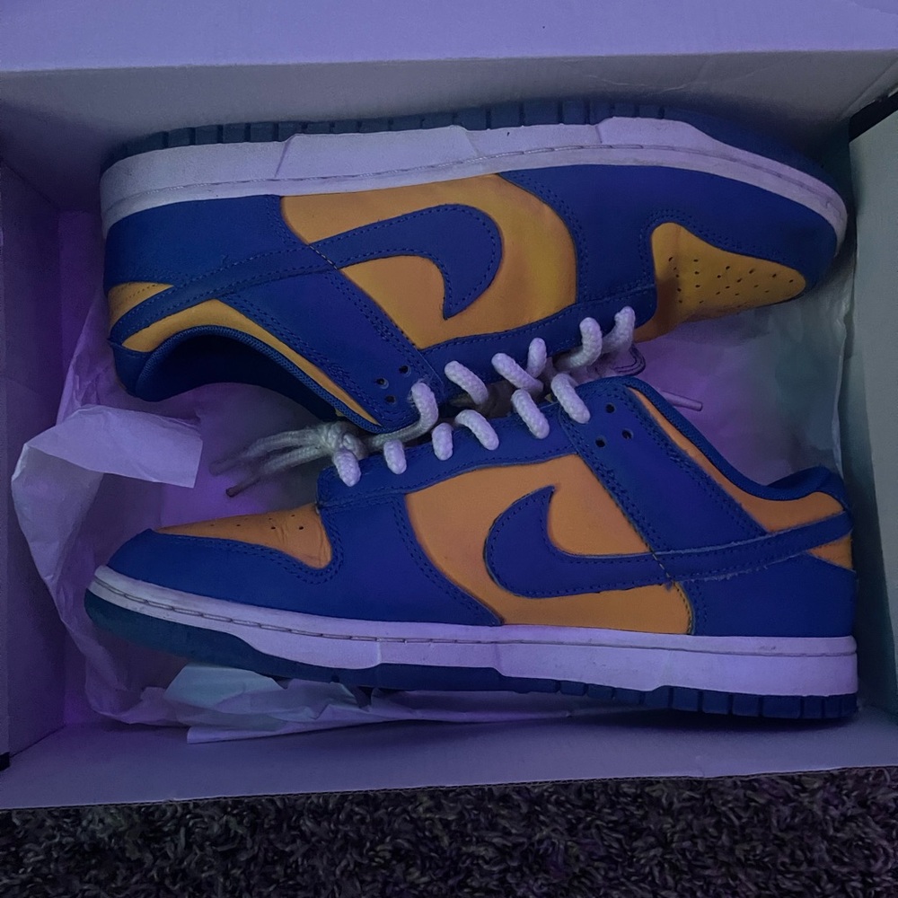Kids Blue and Yellow Sneakers